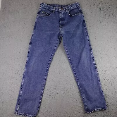 Wrangler Rugged Wear Jeans Mens 33x32 (32x30) Blue Denim Medium Wash 100% Cotton • $19.95