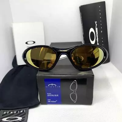 Oakley Minute 24K IRIDIUM Sunglasses Crystal Blue Frame With Box And Soft Case • $379.99