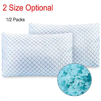 2Pcs Memory Foam Pillows Gel Infused Cooling Pillow For Sleeping Queen/King Size • $31.35