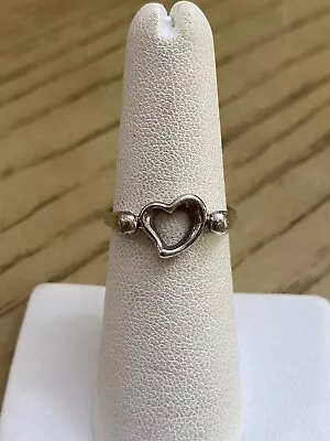 £106.37 • Buy Tiffany & Co Elsa Peretti Spain Sterling Mini Open Heart Ring Size 6.5