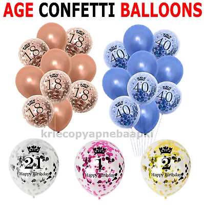 40th 50th Birthday Balloons Age Ballon 30th 18th 21st B'day Party Decor Baloons • £2.47