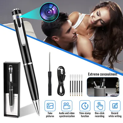 Mini Spy Hidden Pocket Pen Camera Audio Video Recorder DVR Security Cam 1080P HD • $25.99