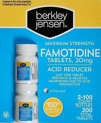 $20.98 • Buy Berkley Jensen Maximum Strength Famotidine 20mg Acid Reducer Controller Tablets