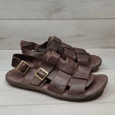 Born Mens Leather Ankle Fisherman Sandals Shoes Sz 10 • $32.49