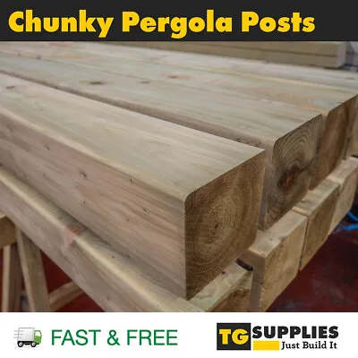 £162.99 • Buy Treated Timber Smooth Planed Pergola Timber Posts Gazebo Posts Planed Eased Edge