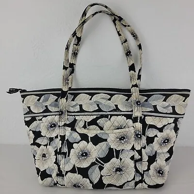 Camellia Vera Bradley Tote Miller Bag Black White EXCELLENT COND RETIRED EVC • $55