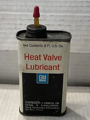 Vintage GM General Motors Heat Valve Lubricant 8oz Collectible Can 1960s Bx9 • $24.99
