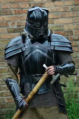 Medieval Steel Larp Warrior Kingsguard Half Body Armor Suit Knight Full SuitOpen • $280.72