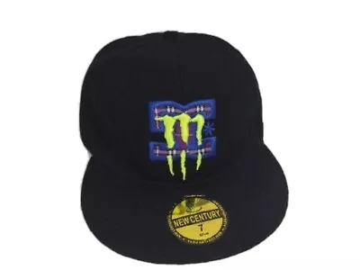 Monster Energy X DC Shoes New Century Fifty Fitted Cap 7/ 57cm Black Plaid Green • $14.99