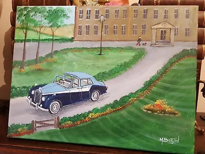 Fine Oil Painting- Vintage Car Rolls Royce Signed By Mal Burton 12x16  • £62.50