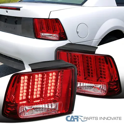 Red Fits 1999-2004 Ford Mustang LED Sequential Signal Tail Lights Brake Lamps • $104.35