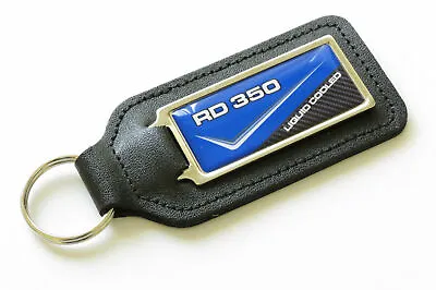 £5.99 • Buy RD350LC 83 4L0 Blue Leather Keyring Key Fob For Yamaha RD 350 LC RD350 NOS Parts