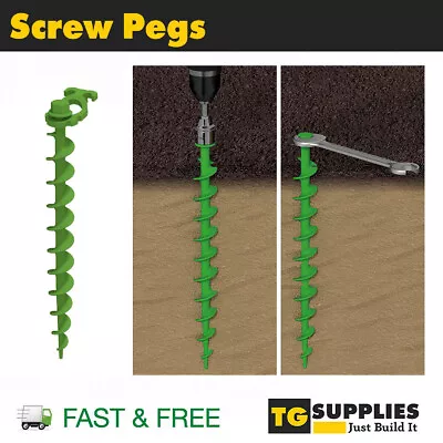 Screw In Tent Peg Ground Screw Ground Anchor Gazebo Pegs • £33.99