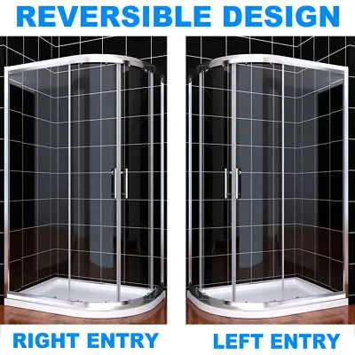 £146.99 • Buy Offset Quadrant Shower Enclosure Glass Screen Walk In Corner Cubicle Door