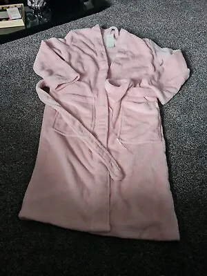 Marks And Spencers Ladies Dressing Gown Pink Size Xs With Belt New • £9.99