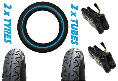 £19.75 • Buy Bambini Duo Tre Citta Mikado Aston 12 1/2   2x Pram 2 Tyres & 2 Tubes BLUE LINE