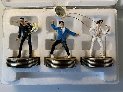 The Bradford Editions Elvis Presley Solid Gold Musical Ornament Faulty! • $94.72