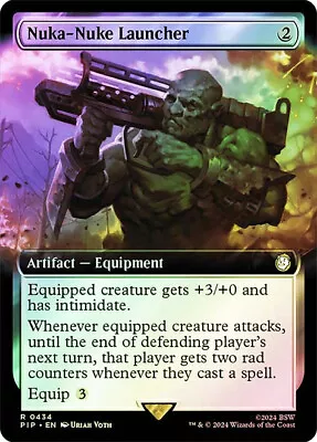 Nuka-Nuke Launcher Surge Foil  Extended Art  Fallout Commander NM MTG • $2.95