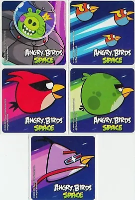 $2.01 • Buy 5 X Square Stickers ~ Angry Birds Space Green Red Bird Purple Party Favours ~