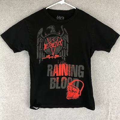 Slayer Shirt Adult Medium Black Music Band Raining Blood Eagle Grunge Tee 763 • $7.04