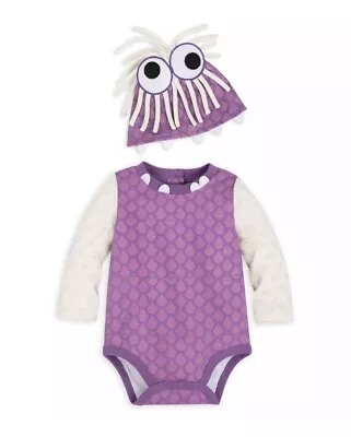 NWT Disney Store Baby 6-9m Monster’s Inc BOO Bodysuit Costume Hat  • $49