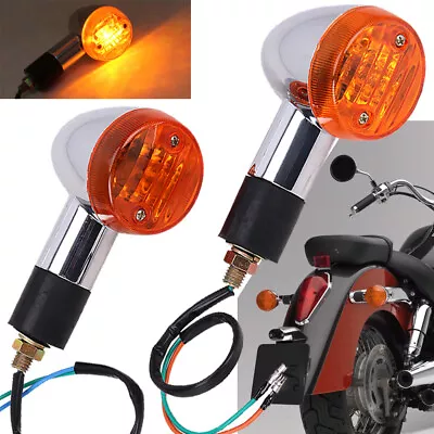 Chrome Motorcycle Turn Signals Lights For Honda Shadow Spirit Aero Ace 1100 750 • $14.05