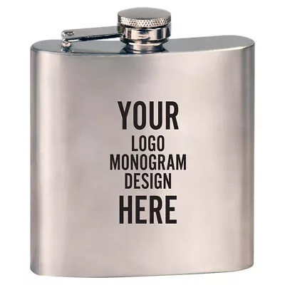 Engraved Hip Flask Stainless 8 Oz PERFECT FOR Liquor Pocket Portable Screw Cap • £8.99