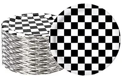 40 Pcs Black And White Checkered Race Car Party Supplies Racing Themed Paper ... • $21.67