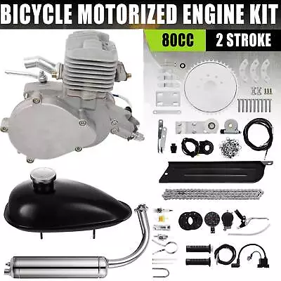 Full 80cc Bike Bicycle Motorized 2 Stroke Petrol Gas Motor Engine Kits Set • $90.13