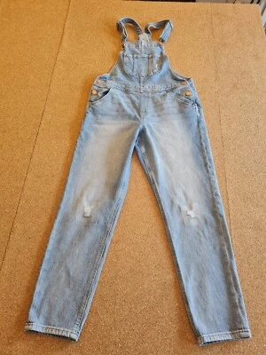 £0.99 • Buy Girls Denim Dungarees Light Blue Distressed Ripped H&M 9-10yr