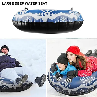 47   Inflatable Heavy Duty Snow Tube Sled W/Handles For Outdoor Sledding Season • $21.99