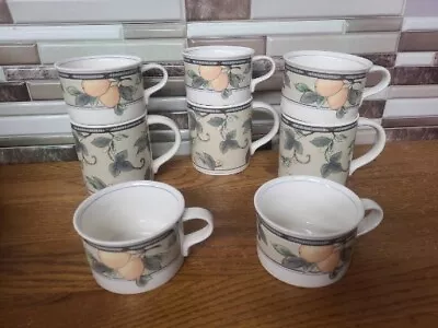 Mikasa Garden Ivy Harvest Coffee Tea Mug Cup Intaglio Set Of 8 Cac29 Ca129 Nice • $55