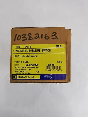 $253.47 • Buy NEW IN BOX Pressure Switch 9012-gng-6 Square D 9012GNG6
