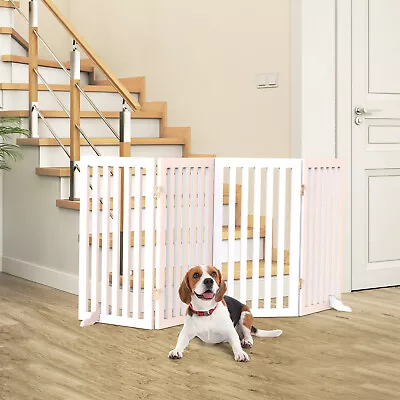 Advwin  Wooden Pet Gate Retractable Safety Security Door Fence Barrier 203x1.8cm • $89.90