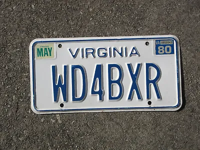 $19.99 • Buy 1976 Virginia Amateur Radio License Plate Ham WD4BXR VA