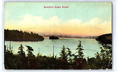 Puget Sound Seattle Washington (1916) - Antique Postcard • £6.64