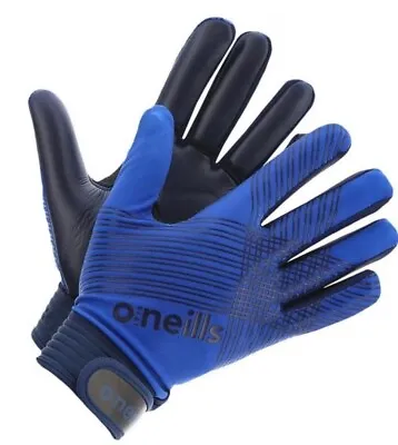 O Neills Mens Championship Gaelic Gloves Size Medium Blue RRP £28 • £17.99