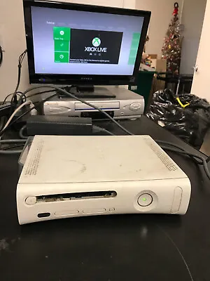 $30 • Buy Microsoft Xbox 360 20GB Console Only - Matte White Dirty No CD Drive