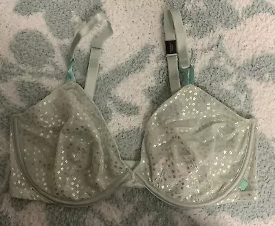 Victorias Secret Bra Sexy Tee Underwire Unlined Smooth Mint Foil Demi 36DD • $21.50