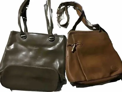 Longchamp (2)Vintage Roseau Leather Shoulder Handbag & Tote Toggle Distressed • $59.95