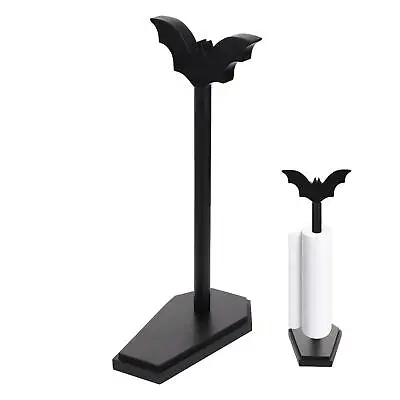 Halloween Paper Towel Holder Gothic Paper Towel Stand With Coffin Base & Bat Top • £16.62