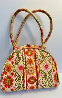 Vera Bradley Eloise Folkloric Floral Kiss Lock Shoulder Bag Retired Pattern • $19.95