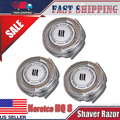 3pcs HQ8 Replacement Heads DualPrecision For Philips Norelco Shavers And Blades • $14.74