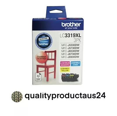 Brother LC3319XL 3 Color Ink Cartridge 3PK • $105.95