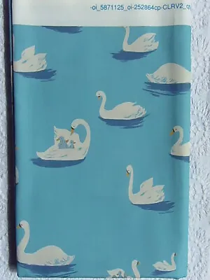 RARE OOP Heather Ross Spoonflower BLUE SWAN LAKE *VHTF Exclusive Designer Cotton • $17.95