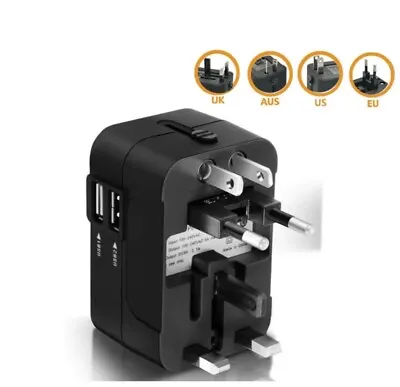 Universal Travel Adaptor Worldwide Charger Plug Converter Type C Or USB Only • £10