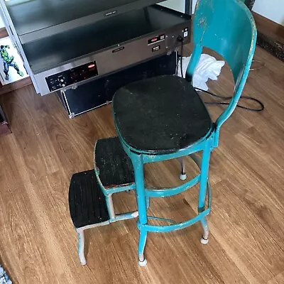 Vintage COSCO Kitchen Step Chair Stool With Slide Out Steps • $80