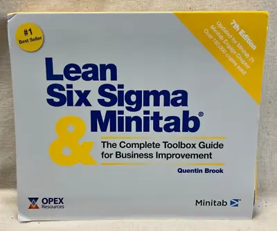 Lean Six Sigma And Minitab (7th Edition): The Complete Toolbox Guide For Busi... • $61.38