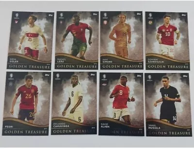 *SUPER RARE* GOLDEN TREASURE Match Attax UEFA Euro 2024 Full Set Of 8 Cards • £5