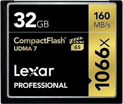 Lexar Professional 32GB Compact Flash Memory Card CF 160MB/s 1066x UDMA7 4K • $69.95